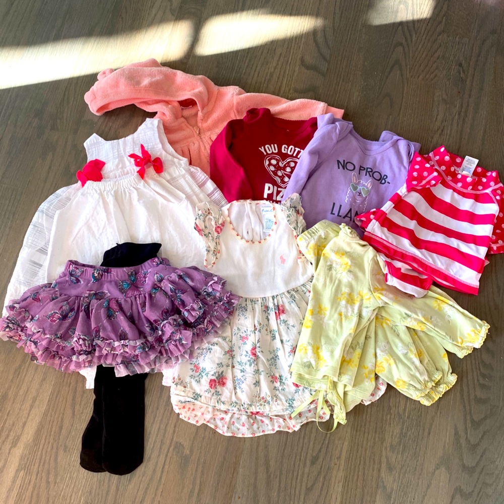 Baby girl clothes 9mo bundle lot Carter’s Gap 10pc